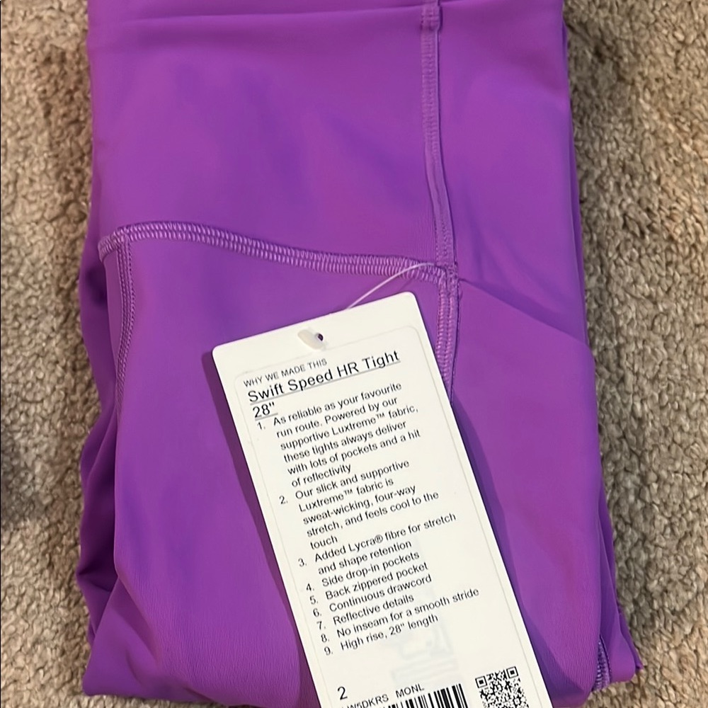 lululemon athletica Kids Purple Swift Speed Tights